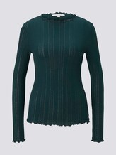 strukturiertes Langarmshirt - Frauen - Deep Green Lake strukturiertes Langarmshirt - Frauen - Deep Green Lake - 7 - TOM TAILOR Denim