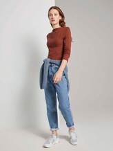 strukturiertes Langarmshirt - Frauen - Rust Orange strukturiertes Langarmshirt - Frauen - Rust Orange - 3 - TOM TAILOR Denim