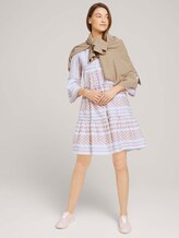 Gemustertes Boho-Kleid mit Volants - Frauen - desert linen Gemustertes Boho-Kleid mit Volants - Frauen - desert linen - 3 - TOM TAILOR