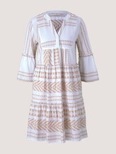 Gemustertes Boho-Kleid mit Volants - Frauen - desert linen Gemustertes Boho-Kleid mit Volants - Frauen - desert linen - 7 - TOM TAILOR