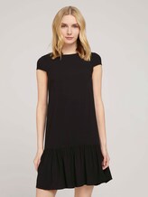 Kurzes Kleid mit Volant - Frauen - deep black Kurzes Kleid mit Volant - Frauen - deep black - 1 - TOM TAILOR