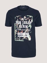 Print T-Shirt mit Bio-Baumwolle - Männer - Sky Captain Blue Print T-Shirt mit Bio-Baumwolle - Männer - Sky Captain Blue - 7 - TOM TAILOR Denim