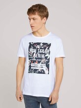 Print T-Shirt mit Bio-Baumwolle - Männer - White Print T-Shirt mit Bio-Baumwolle - Männer - White - 1 - TOM TAILOR Denim