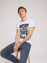 Print T-Shirt mit Bio-Baumwolle - Männer - White Print T-Shirt mit Bio-Baumwolle - Männer - White - 5 - TOM TAILOR Denim