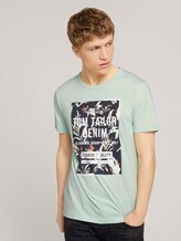 Print T-Shirt mit Bio-Baumwolle - Männer - smooth green Print T-Shirt mit Bio-Baumwolle - Männer - smooth green - 1 - TOM TAILOR Denim