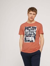 Print T-Shirt mit Bio-Baumwolle - Männer - orange lobster Print T-Shirt mit Bio-Baumwolle - Männer - orange lobster - 5 - TOM TAILOR Denim