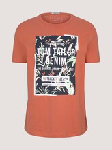 Print T-Shirt mit Bio-Baumwolle - Männer - orange lobster Print T-Shirt mit Bio-Baumwolle - Männer - orange lobster - 7 - TOM TAILOR Denim