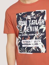 Print T-Shirt mit Bio-Baumwolle - Männer - orange lobster Print T-Shirt mit Bio-Baumwolle - Männer - orange lobster - 9 - TOM TAILOR Denim