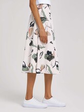 High Waist Midirock mit Bio-Baumwolle - Frauen - floral design High Waist Midirock mit Bio-Baumwolle - Frauen - floral design - 11 - Mine to five
