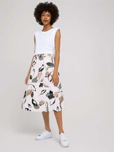 High Waist Midirock mit Bio-Baumwolle - Frauen - floral design High Waist Midirock mit Bio-Baumwolle - Frauen - floral design - 3 - Mine to five