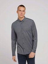 Overhemd getextureerd - Mannen - sailor blue two tone pique Overhemd getextureerd - Mannen - sailor blue two tone pique - 5 - TOM TAILOR
