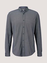 Overhemd getextureerd - Mannen - sailor blue two tone pique Overhemd getextureerd - Mannen - sailor blue two tone pique - 7 - TOM TAILOR