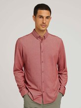 Strukturiertes Hemd - Männer - chili oil red two tone piquet Strukturiertes Hemd - Männer - chili oil red two tone piquet - 1 - TOM TAILOR