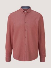 Strukturiertes Hemd - Männer - chili oil red two tone piquet Strukturiertes Hemd - Männer - chili oil red two tone piquet - 7 - TOM TAILOR