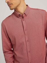 Strukturiertes Hemd - Männer - chili oil red two tone piquet Strukturiertes Hemd - Männer - chili oil red two tone piquet - 9 - TOM TAILOR