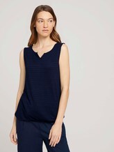 Strukturiertes Top - Frauen - Sky Captain Blue Strukturiertes Top - Frauen - Sky Captain Blue - 1 - TOM TAILOR