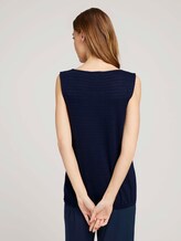 Strukturiertes Top - Frauen - Sky Captain Blue Strukturiertes Top - Frauen - Sky Captain Blue - 2 - TOM TAILOR