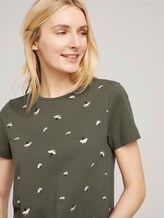 T-Shirt mit Bio-Baumwolle - Frauen - khaki floral embroidery T-Shirt mit Bio-Baumwolle - Frauen - khaki floral embroidery - 9 - TOM TAILOR