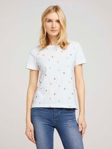 T-Shirt mit Bio-Baumwolle - Frauen - offwhite floral embroidery T-Shirt mit Bio-Baumwolle - Frauen - offwhite floral embroidery - 1 - TOM TAILOR