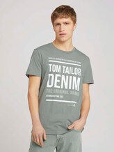 T-Shirt mit Print - Männer - Greyish Shadow Olive T-Shirt mit Print - Männer - Greyish Shadow Olive - 1 - TOM TAILOR Denim