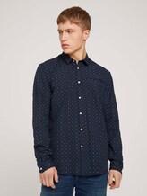 gemustertes Hemd - Männer - navy two tone dot clipper gemustertes Hemd - Männer - navy two tone dot clipper - 1 - TOM TAILOR Denim