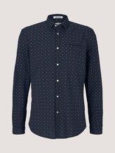 gemustertes Hemd - Männer - navy two tone dot clipper gemustertes Hemd - Männer - navy two tone dot clipper - 7 - TOM TAILOR Denim