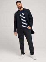 gestreiftes Sweatshirt mit Bio-Baumwolle - Männer - Blue White Stripe gestreiftes Sweatshirt mit Bio-Baumwolle - Männer - Blue White Stripe - 3 - Men Plus