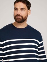 gestreiftes Sweatshirt mit Bio-Baumwolle - Männer - Blue White Stripe gestreiftes Sweatshirt mit Bio-Baumwolle - Männer - Blue White Stripe - 9 - Men Plus