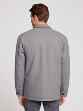 Regular fit shirt jacket with chest pockets - Men - cosy grey melange Regular fit shirt jacket with chest pockets - Men - cosy grey melange - 2 - TOM TAILOR Denim