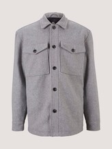 Regular fit shirt jacket with chest pockets - Men - cosy grey melange Regular fit shirt jacket with chest pockets - Men - cosy grey melange - 7 - TOM TAILOR Denim