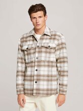 checked shirt jacket - Men - off white beige big cosy check checked shirt jacket - Men - off white beige big cosy check - 1 - TOM TAILOR Denim