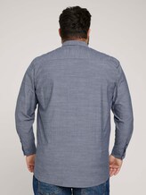 Hemd mit Bio-Baumwolle - Männer - navy white scattered design Hemd mit Bio-Baumwolle - Männer - navy white scattered design - 2 - Men Plus