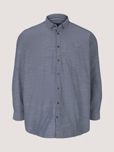 Hemd mit Bio-Baumwolle - Männer - navy white scattered design Hemd mit Bio-Baumwolle - Männer - navy white scattered design - 7 - Men Plus