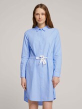 Mini Blusenkleid mit Gürtel - Frauen - Light Blue Chambray Mini Blusenkleid mit Gürtel - Frauen - Light Blue Chambray - 1 - TOM TAILOR Denim
