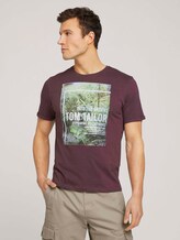 T-Shirt mit Print - Männer - Dusty Wildberry Red T-Shirt mit Print - Männer - Dusty Wildberry Red - 1 - TOM TAILOR