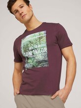 T-Shirt mit Print - Männer - Dusty Wildberry Red T-Shirt mit Print - Männer - Dusty Wildberry Red - 5 - TOM TAILOR