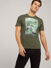 T-Shirt mit Print - Männer - Olive Night Green T-Shirt mit Print - Männer - Olive Night Green - 5 - TOM TAILOR