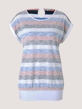 Gestreept T-shirt - Vrouwen - blue multicolor stripe Gestreept T-shirt - Vrouwen - blue multicolor stripe - 7 - TOM TAILOR