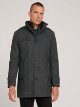 Wollmantel mit Innenjacke - Männer - tarmac grey wool structure Wollmantel mit Innenjacke - Männer - tarmac grey wool structure - 5 - TOM TAILOR