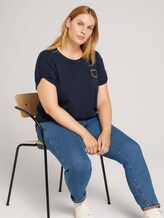 Plus - Print T-Shirt mit Bio-Baumwolle - Frauen - Sky Captain Blue Plus - Print T-Shirt mit Bio-Baumwolle - Frauen - Sky Captain Blue - 5 - My True Me