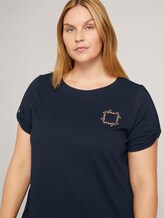Plus - Print T-Shirt mit Bio-Baumwolle - Frauen - Sky Captain Blue Plus - Print T-Shirt mit Bio-Baumwolle - Frauen - Sky Captain Blue - 9 - My True Me