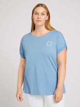 Plus - Print T-Shirt mit Bio-Baumwolle - Frauen - Summer Blue Plus - Print T-Shirt mit Bio-Baumwolle - Frauen - Summer Blue - 1 - My True Me