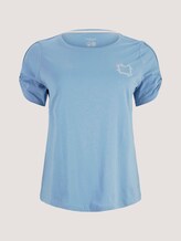Plus - Print T-Shirt mit Bio-Baumwolle - Frauen - Summer Blue Plus - Print T-Shirt mit Bio-Baumwolle - Frauen - Summer Blue - 7 - My True Me