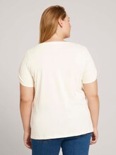 Curvy - T-shirt met print van biologisch katoen - Vrouwen - soft creme beige Curvy - T-shirt met print van biologisch katoen - Vrouwen - soft creme beige - 2 - My True Me