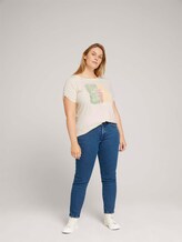 Curvy - T-shirt met print van biologisch katoen - Vrouwen - soft creme beige Curvy - T-shirt met print van biologisch katoen - Vrouwen - soft creme beige - 3 - My True Me