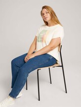 Curvy - T-shirt met print van biologisch katoen - Vrouwen - soft creme beige Curvy - T-shirt met print van biologisch katoen - Vrouwen - soft creme beige - 5 - My True Me