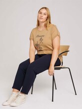 Plus - Print T-Shirt mit Bio-Baumwolle - Frauen - soft caramel Plus - Print T-Shirt mit Bio-Baumwolle - Frauen - soft caramel - 5 - My True Me