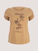 Plus - Print T-Shirt mit Bio-Baumwolle - Frauen - soft caramel Plus - Print T-Shirt mit Bio-Baumwolle - Frauen - soft caramel - 7 - My True Me