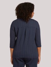 3/4-sleeved shirt - Women - navy brown dot 3/4-sleeved shirt - Women - navy brown dot - 2 - My True Me