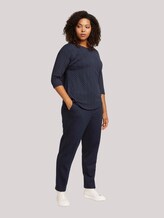 3/4-sleeved shirt - Women - navy brown dot 3/4-sleeved shirt - Women - navy brown dot - 3 - My True Me